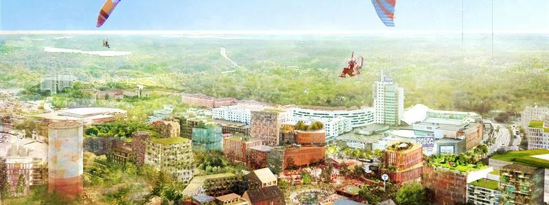 Mötesplats Nacka i Centrala Nacka. Illustration: Amanda Wahlén