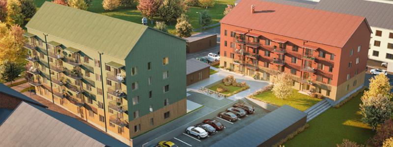 Kombohus Tetris Lamell. Foto: Sveriges Allmännytta