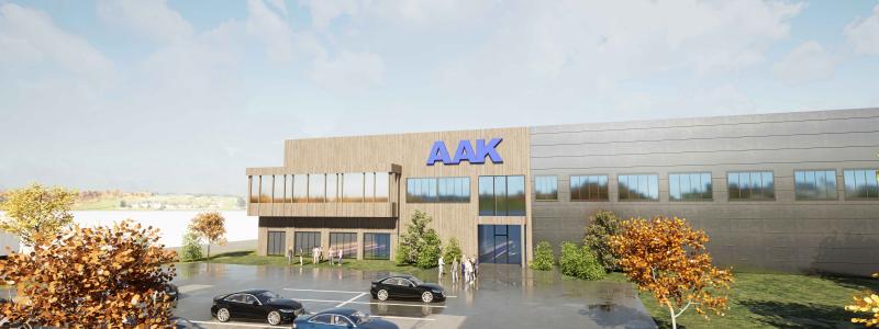 Den nya logistikanläggning i Staffanstorp. Bild: AAK