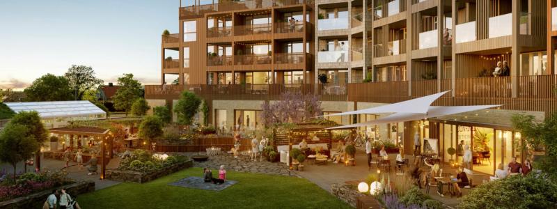 Kvarteret Tärnan består av såväl lägenheter som stadsradhus i stadsdelen Oskarsdal i Varberg. Samtliga hus byggs i trä.