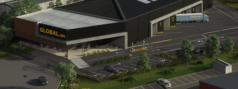 Rendering av tänkt byggvolym för fastigheten. Foto: Skeppsviken