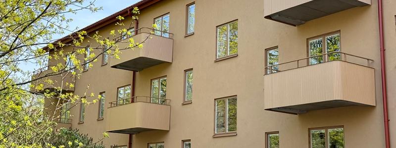 Änggården fasad. Foto: Familjebostäder