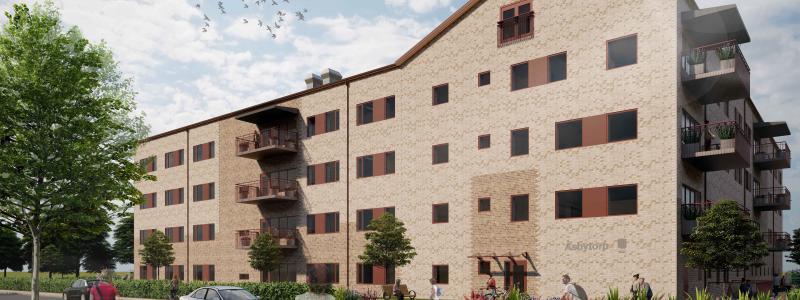 Illustration över Åsbytorps vårdboende i Strövelstorp. Pressbild: Ängelholms kommun