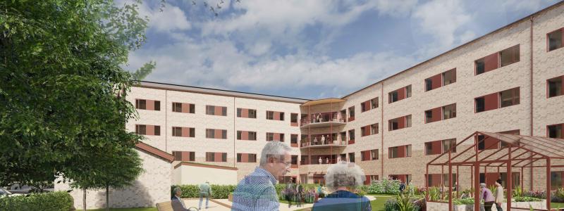 Åsbytorp särskilda boende Fasadillustrationer. Av: Karin Petterssons arkitektbyrå