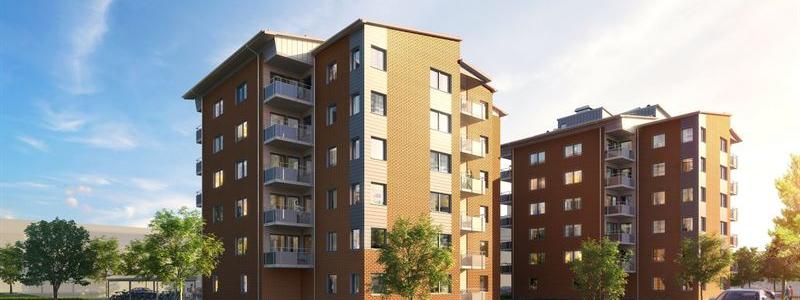 Exempel på NCC:s bostadskoncept Folkboende. Illustration: NCC