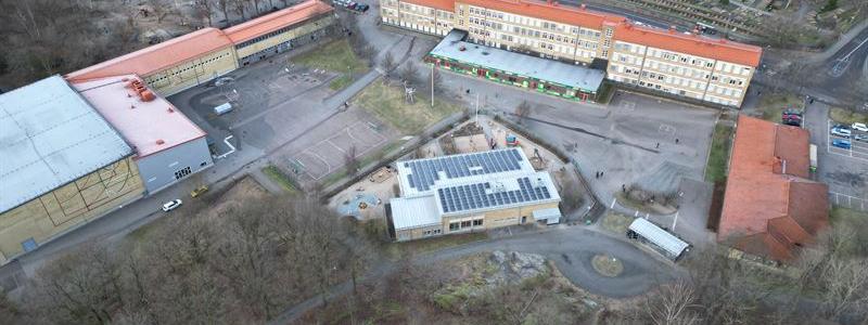 Nya och Gamla Lundenskolan Göteborg. Pressbild: Peab