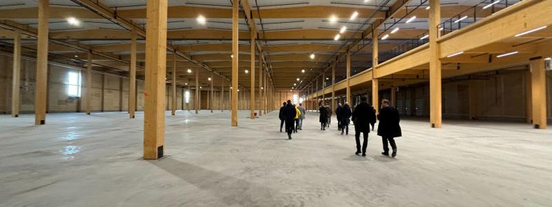 Världens största konstruktion med 6500 m3 hampafiberisolering från Ekolution. Foto: Ekolution