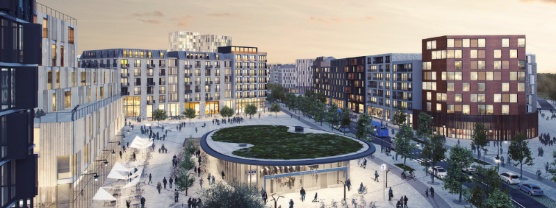 Framtidens lösningar för citylogistik kommer att testas i Barkarbystaden i Järfälla kommun. Foto: Sustainable Innovation