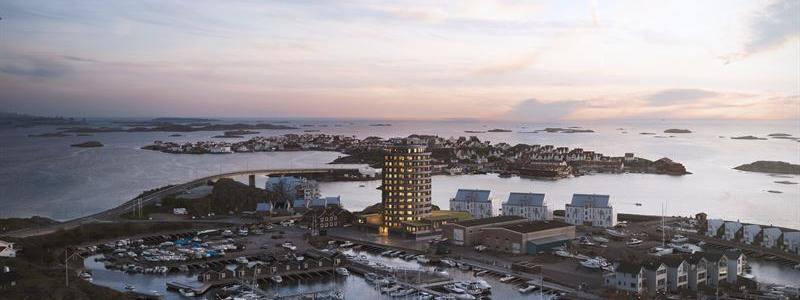 Byggnation av 14-våningshus på Mossholmen  Visionsbild: Peab