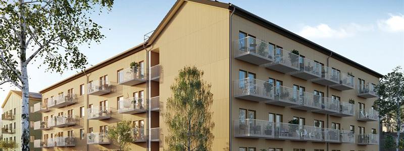 Avancerad energiåtervinning i praktiken: Storfågeln 1, Heimstadens miljövänliga flaggskepp. Illustration: Heimstaden