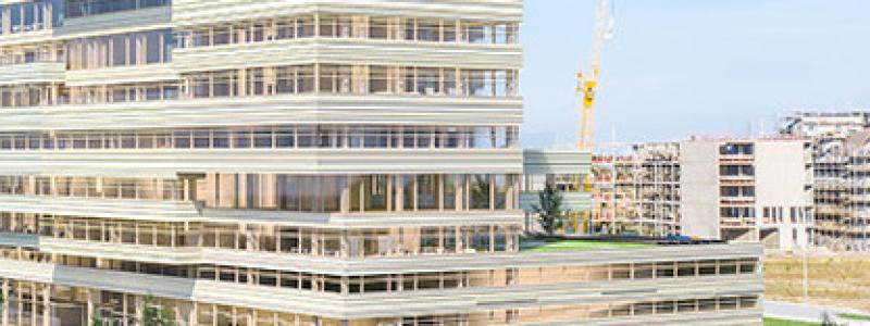 Kontorshuset Vista byggs 250 meter från Hyllie tågstation och blir den första fastigheten tågresenärer från kontinenten ser när de anländer till Hyllie.
