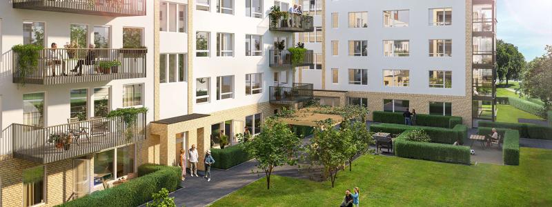 Bonum Brf Harmoni gården. Illustration: Bonum Brf Harmoni i Ystad av (Visualisera)