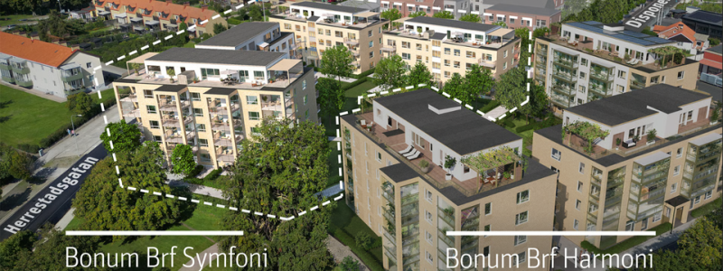 Utvecklingen av området Ystad Atmosfär. Pressbild: MTA Bygg och Anläggning