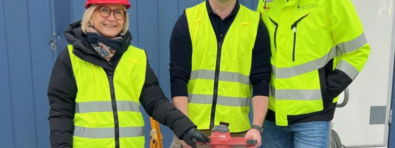 Byggstart av 308 bostäder i Sollentuna. Pressbild: Resona