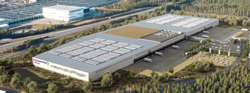 Elgigantens logistikanläggningen blir en av Nordens största. Foto: Bra