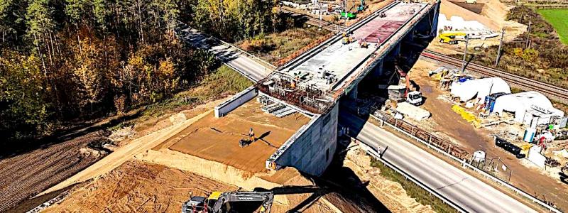 Litauiskt järnvägsbygge i Panevėžys.  Byggnationen av Europas största infrastrukturprojekt fortskrider i Litauen och i dess grannländer. Foto: Rail Baltica