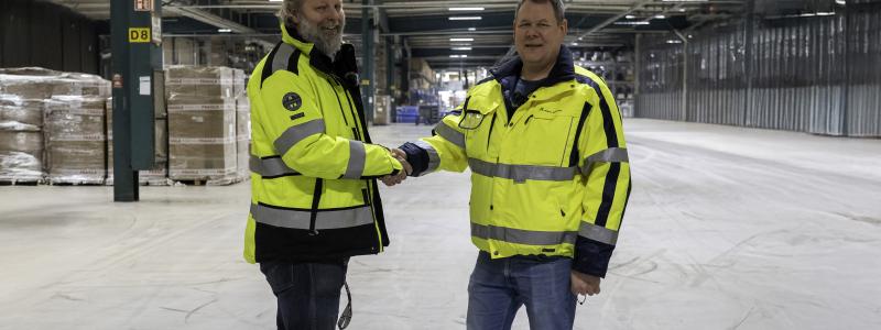 Cramos Harald Sundin och Regions Stockholms Mats Vornanen. Foto: Cramo