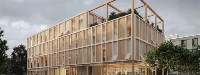 Puiseauxplatz i stadsdelen Nieder-Roden i Rodgau, där ett nytt stadsdelscentrum planeras. Bild: Arkitekterna Osterwold-Schmidt.