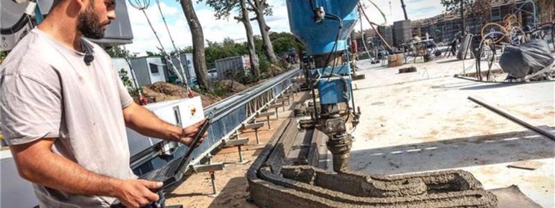 BOD3-skrivarens markbundna spårsystem möjliggör obruten utskrift av långa väggpartier, vilket bidrar till en snabb och jämn byggprocess. Foto: NordVestBo