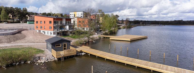 Tidigare färdigställd bebyggelse i området Eldsund. Foto: HSB