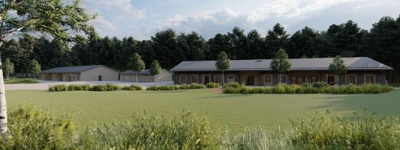 Två gruppbostäder med sammanlagt 12 platser för boende enligt LSS byggs nu i Domsjö. Pressbild: Örnsköldsviks Kommun