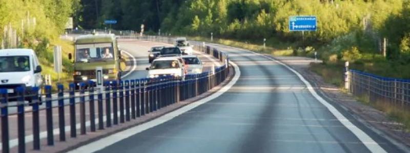 E4 mellan Kongberget och Gnarp i Gävleborg byggs om. Foto: Trafikverket