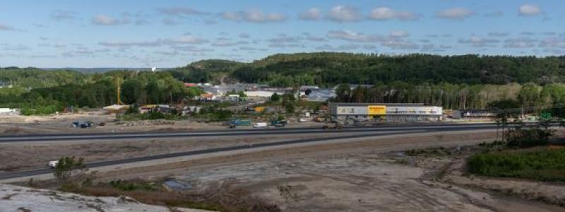 E6 Stenungsund under återuppbyggnad. Foto: Trafikverket