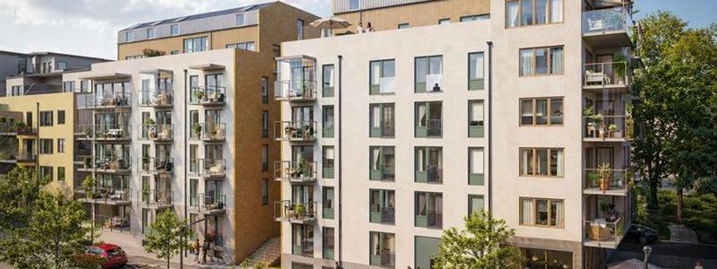 Bonava startar produktionen av bostadsprojektet Ekporten i stadsdelen Södra Ekkällan i Linköping.  Fotograf: Bonava Visualisering