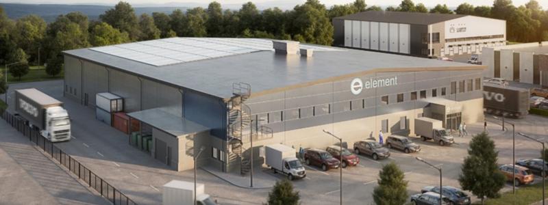 Den nya anläggningen i Nyköping blir 3 000 kvadratmeter stor. Foto: Element Materials Technology