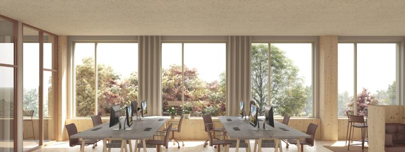 I fastigheten tillämpas ett aktivitetsbaserat och flexibelt arbetssätt. Foto: CF Möller Architects