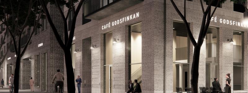 Godsfinkan blir MKBs första hus i Södra Nyhamnen. Arkitekt: Fojab.