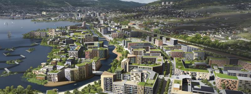 Lier-Drammen. Illustration: LINK Arkitektur