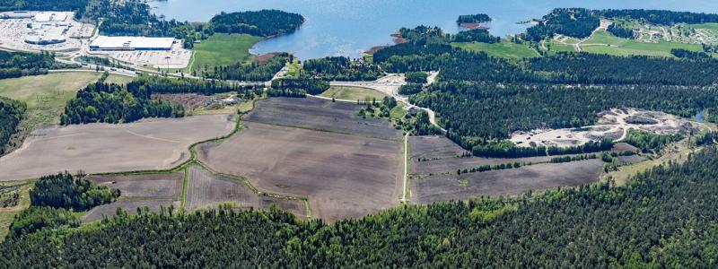 Flygbild Eriksberg. Foto: Karlstad kommun