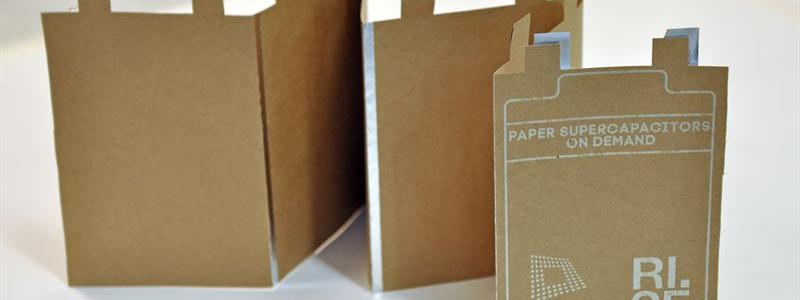 Pappersbatteri utvecklat vid Digital Cellulose Center. Fotograf: Foto: RISE