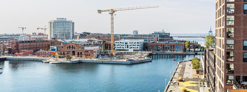 Varvsområdet i Västra hamnen Malmö. Bild: Apelöga/Malmö stad