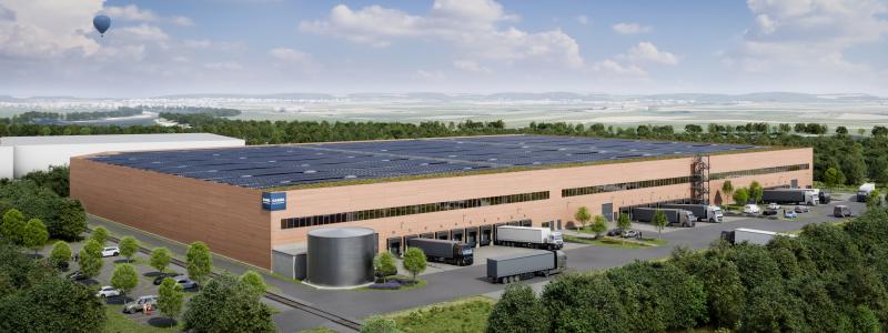 Projektet i Straubing utvecklas i enlighet med det gemensamma företagetshållbarhetsmålet och kommer att byggas helt i trä med ESG-standarder. Bild: Logicenters / Garbe