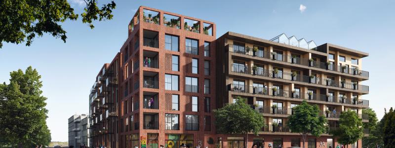 Projektet Boostad innefattar 300 lägenheter i Hyllie. Bild: OBOS