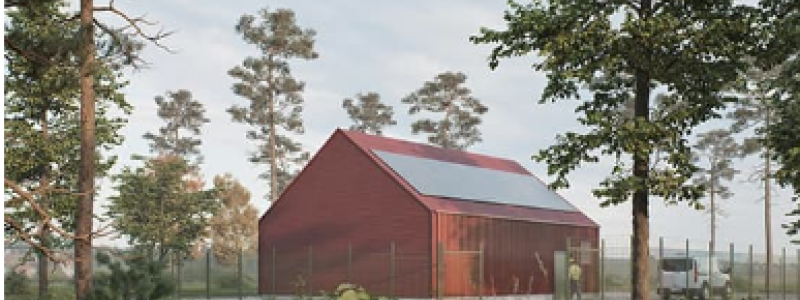 NCC har fått i uppdrag av Gnesta kommun att bygga två industribyggnader för ett nytt vattenförsörjningssystem i Gnesta. Bild: Gatun Arkitekter