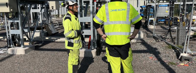 Omexom bygger om transformatorstation i Gottskär. Pressbild: Omexom