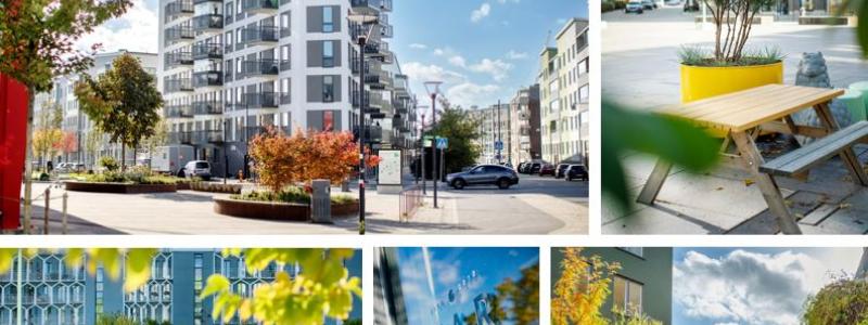 Tio år av utveckling. I dag står 20 kvarter klara och mer än 7 000 människor bor, lever, arbetar och utvecklas i den nya stadsmiljön i Barkarby. Foto: Järfälla kommun