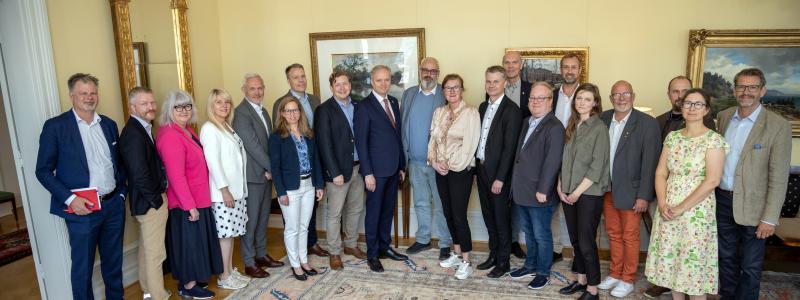 Landshövding Sten Tolgfors mötte företrädare för Västra Götalandsregionen, Göteborg, Mölndal, Härryda, Bollebygd, Borås och Trafikverket. Foto: Länsstyrelsen Västra Götaland