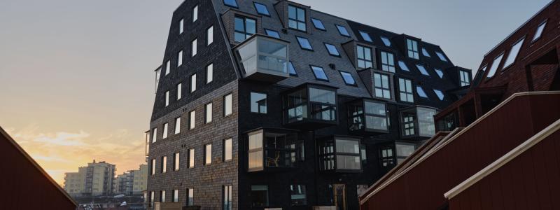 JSB:s projekt, Kilströms Kaj i Karlskrona, har blivit nominerat till det prestigefyllda Träpriset, som delas ut av Branschorganisationen Svensk Trä vart fjärde år. Foto: JSB