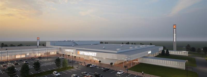 K-Citymarket i Uleåborg i Finland. Pressbild: Peab