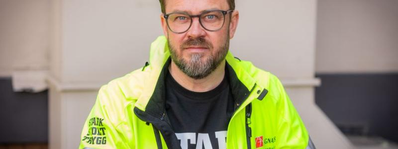 Kim Söderström, Byggnads förbundsordförande. Foto: Terese Perman