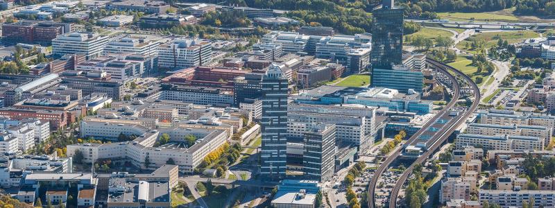 Flygfoto över Kista. Foto: Wikipedia