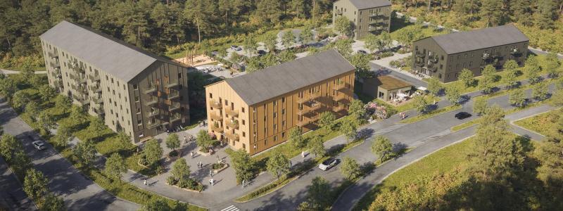 Bostadsprojektet Kronanvägen. Pressbild: Lindbäcks