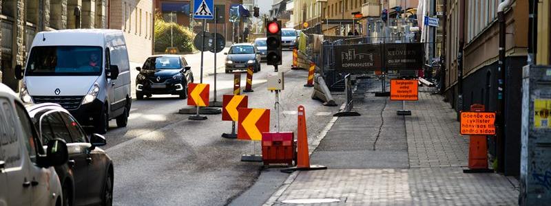 Ombyggnation på Kungsgatan i Norrköping. Fotograf: Thor Balkhed