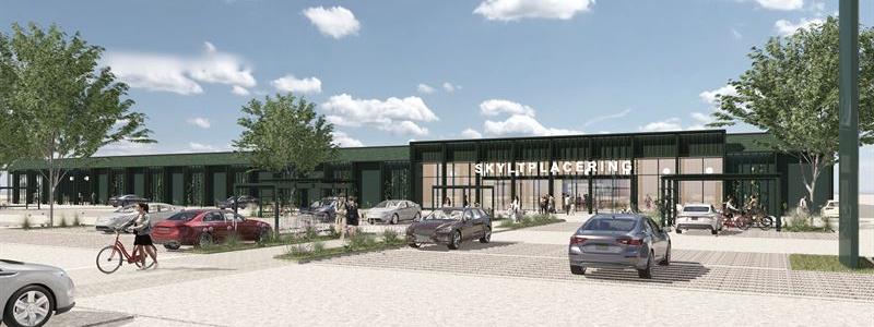Kv Draglädret 2, visualisering Jägersrovägen från nordost. Bild/ Illustration: Rendering Fojab