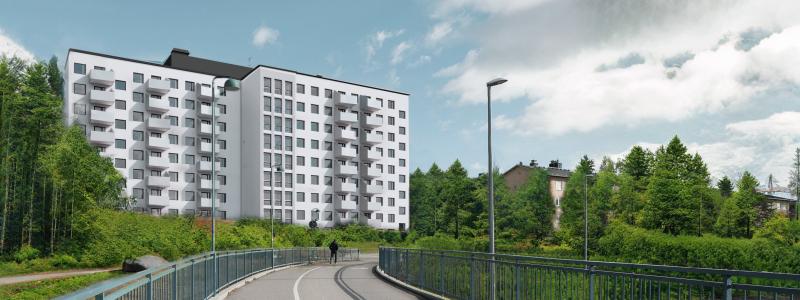 Lasarettsbacken transformeras av LINK Arkitektur. Illustration: LINK Arkitektur