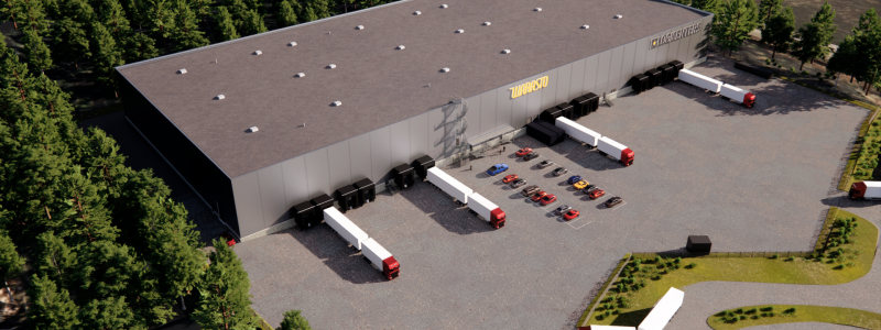 Lagerprojektet i finska Lieto. Bild: Logicenters